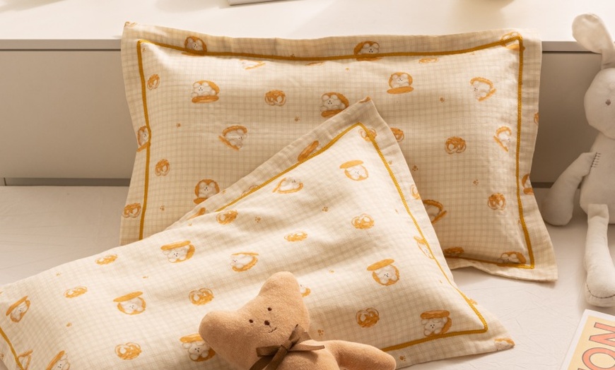 Image 74: Breathable Pure Cotton Kids Pillowcase Pair