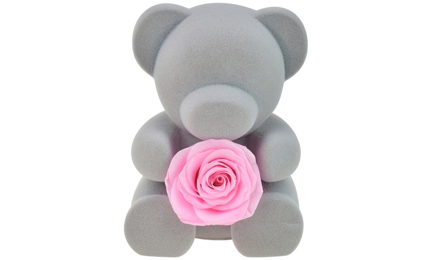 Image 9: Portagioie con orsacchiotto e rosa eterna SC Crystal