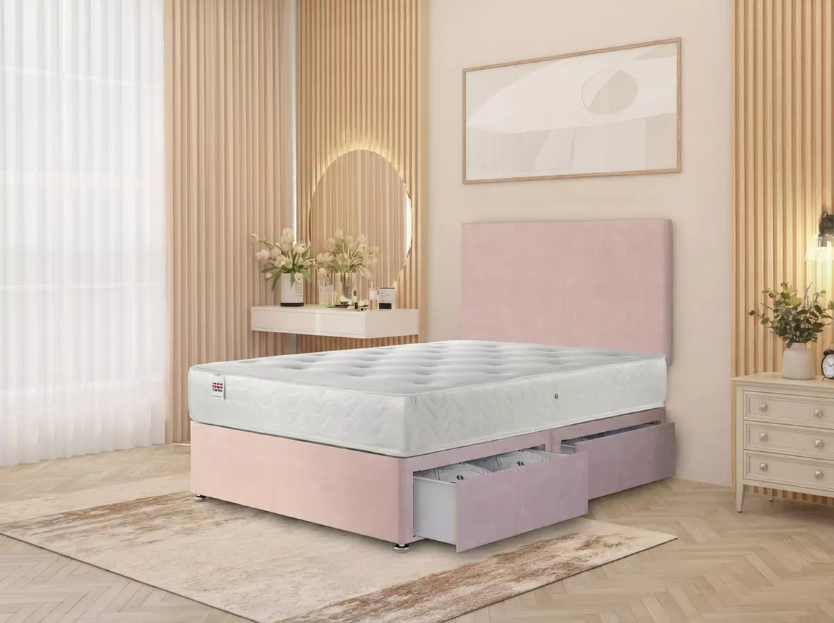 Luxury Plush Velvet Divan Bed Base