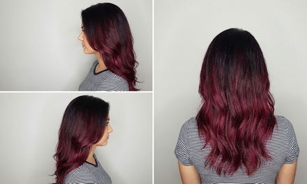 Haircut, Condition & Blowdry + Single Process - De Javu Salon