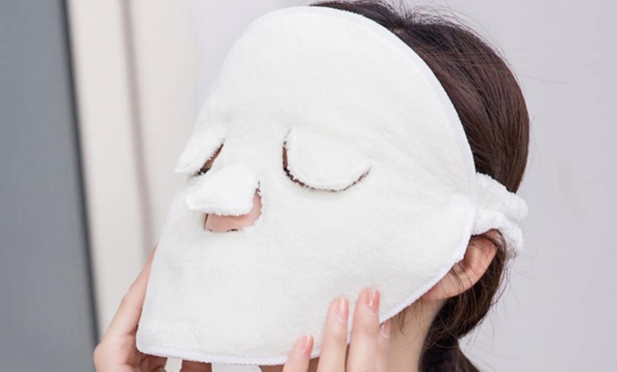 Image 4: One or Two Reusable Face Towel Steamer Masks