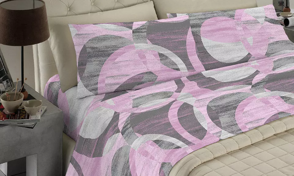 Completo Lenzuola No Stiro, Microfibra effetto Seta, Made in Italy