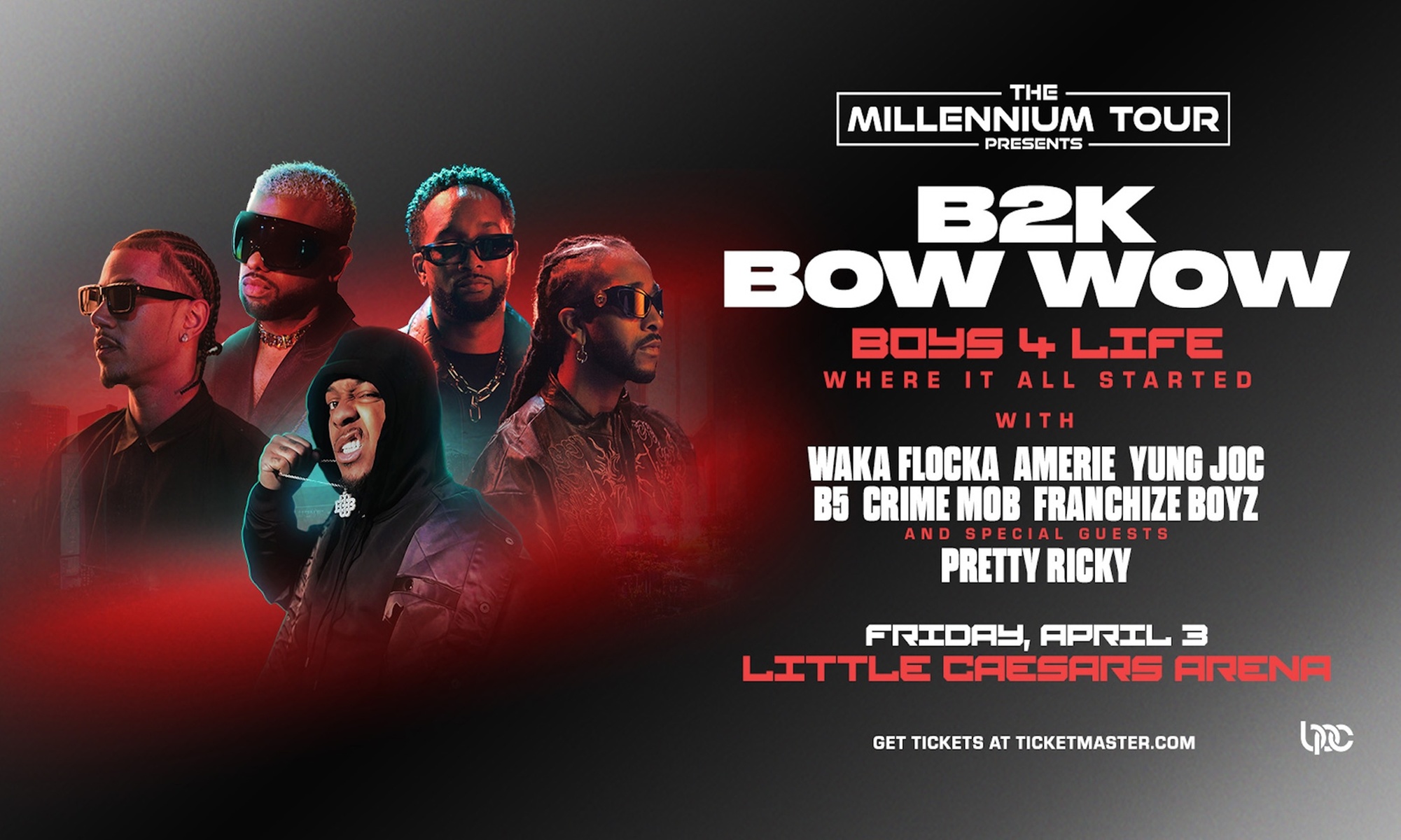 The Millennium Tour: B2K & Bow Wow w/ Waka Flocka, Amerie, Yung Joc, B5, Crime Mob & More on April 3 at 8 PM