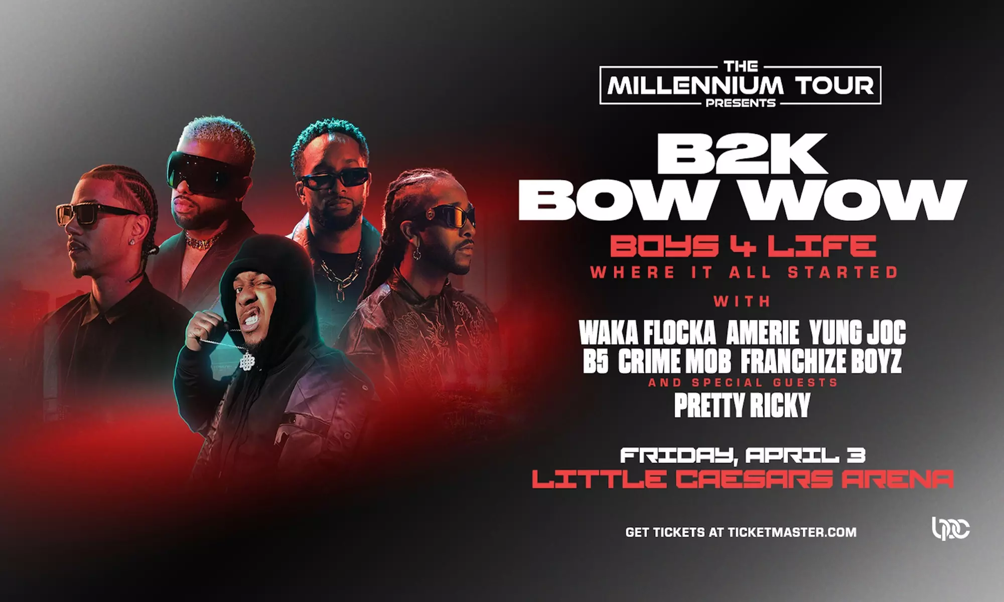 The Millennium Tour: B2K & Bow Wow w/ Waka Flocka, Amerie, Yung Joc, B5, Crime Mob & More on April 3 at 8 PM