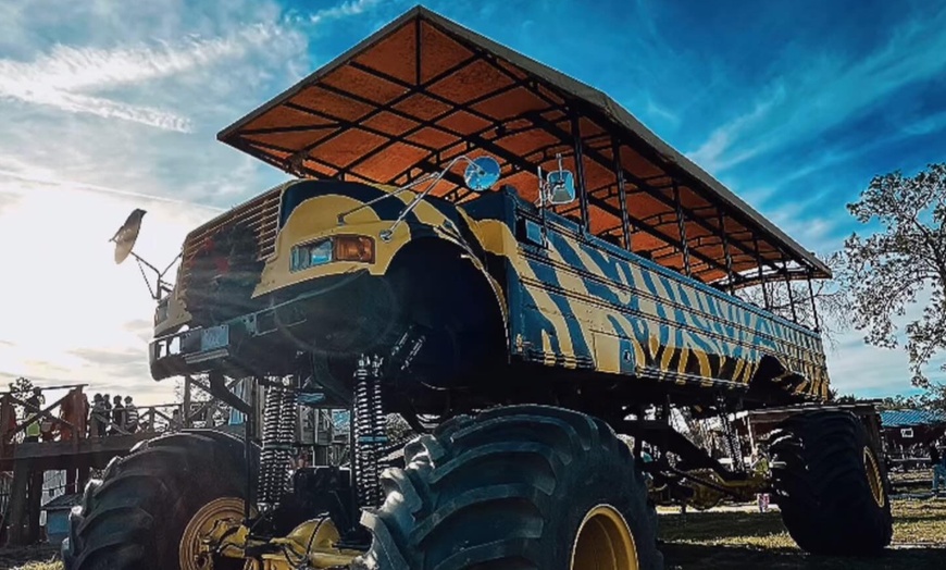 Image 5: Explore 2,500-Acre Estate with Modified Monster Trucks & Wildlife! 