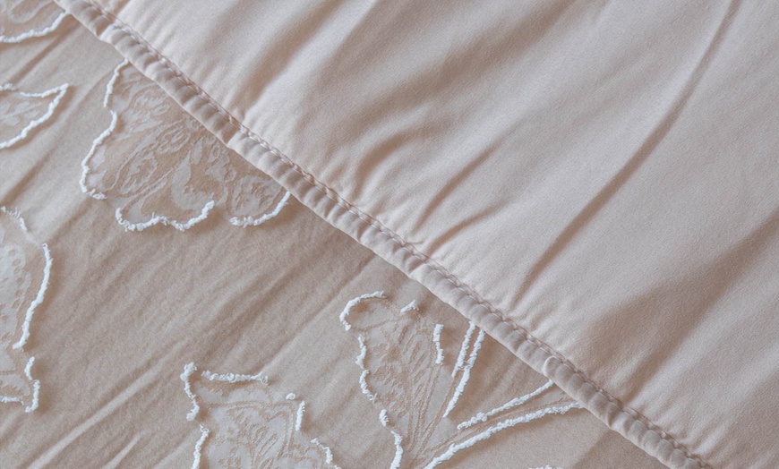 Image 3: Luxe Italiaanse Jacquard deken
