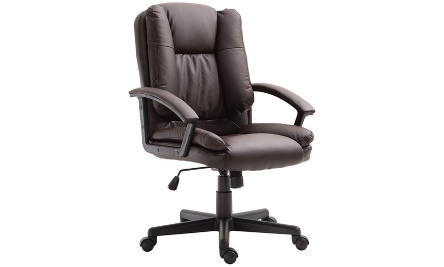 Image 4: Ergonomic Executive Office Chair with Padded Seat and Backrest