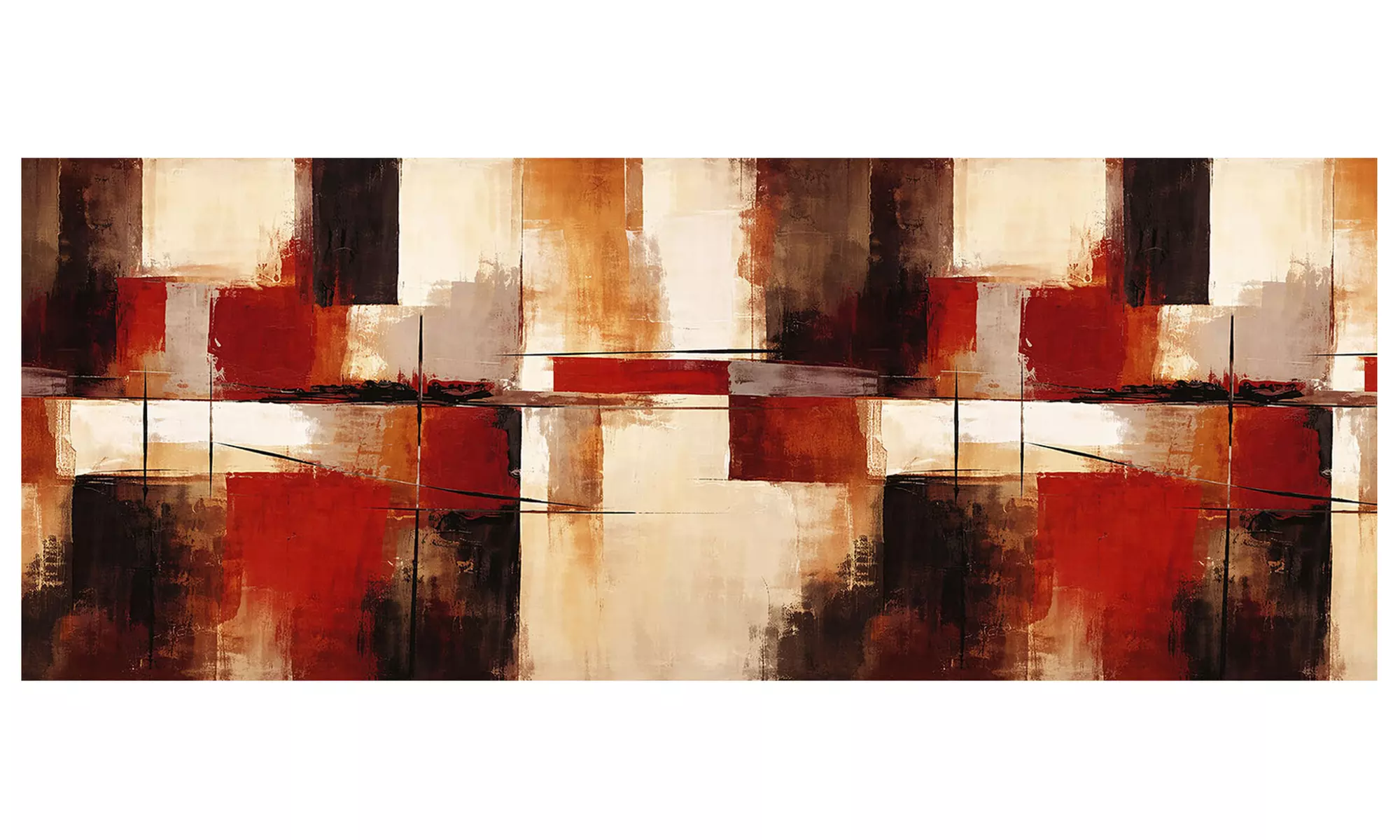 Teppich-Läufer mit abstraktem Motiv