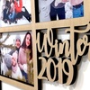 Image 4: Personalisierbarer Fotorahmen mit Namen oder Text aus Holz