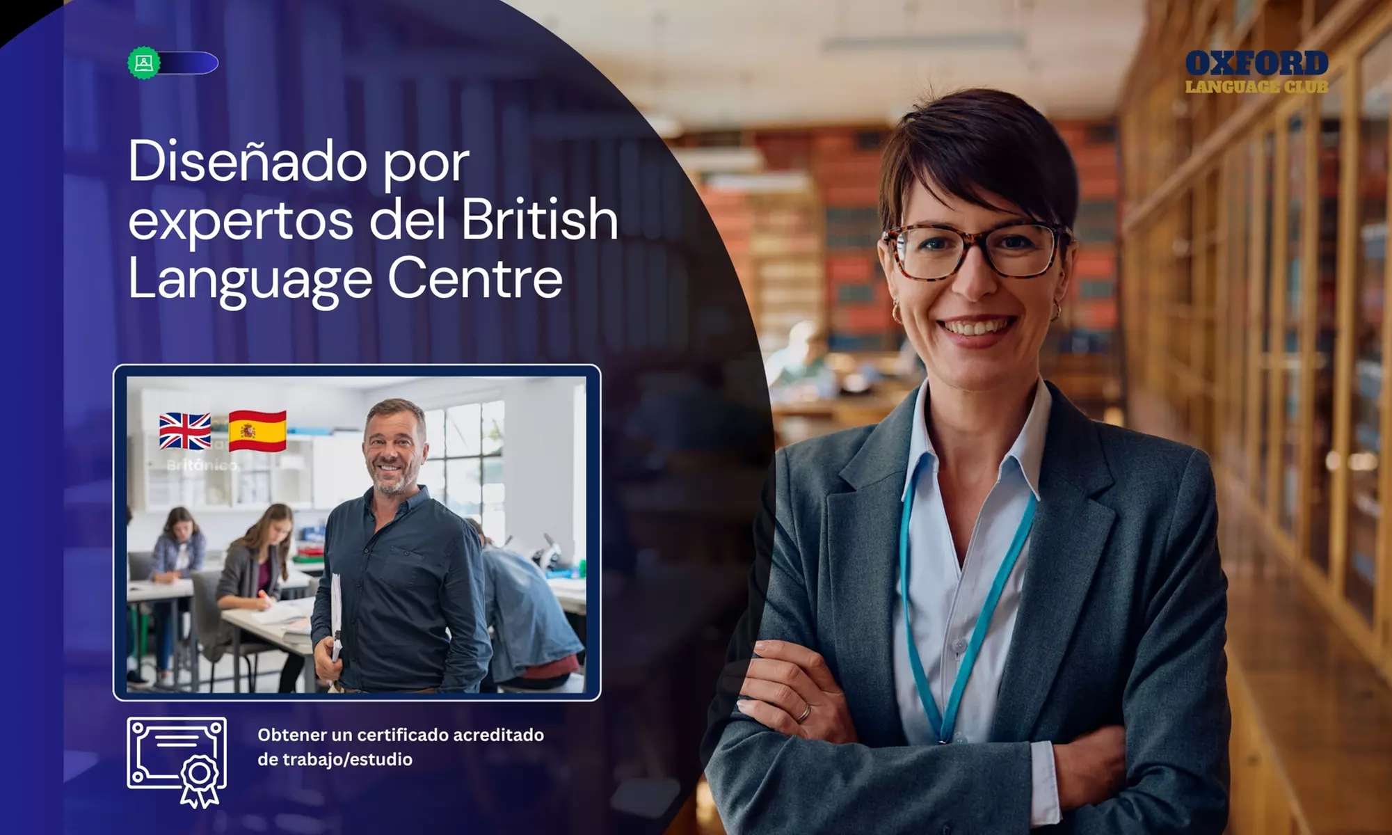 Curso de inglés con certificado de Oxford para niveles de A1 hasta B2