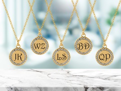 Five Engraved Personalized Disk Necklaces from MonogramHub