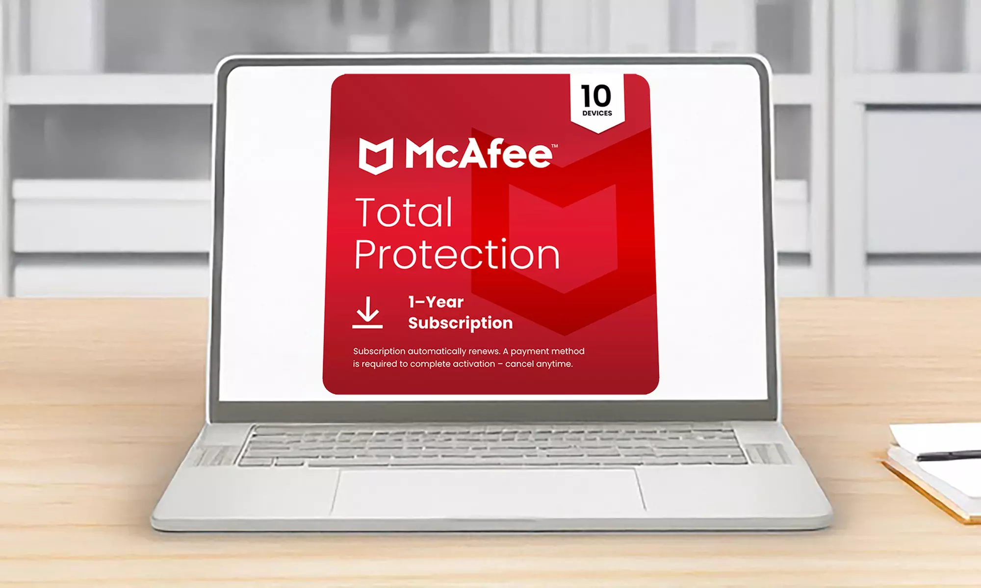 McAfee Total Protection 2025 : 1, 3, 5 ou 10 appareils pour 1 ou 2 ans avec renouvellement automatique - Primary Image