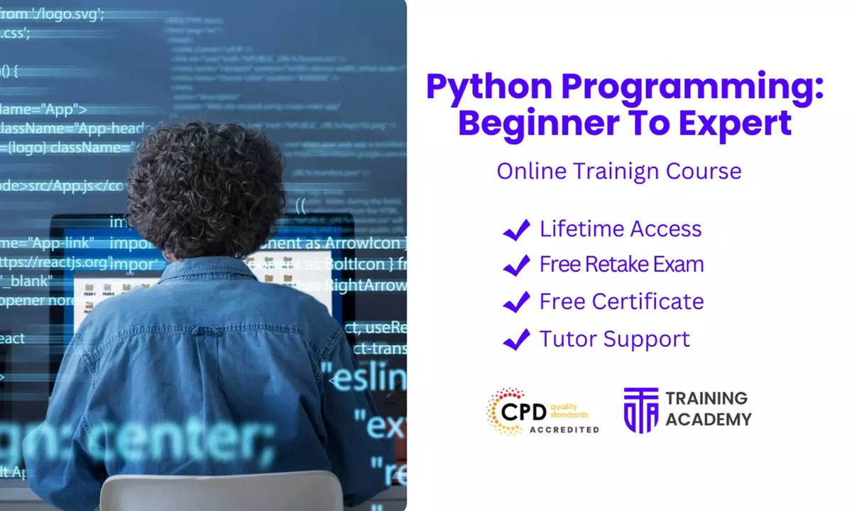 Learn Python Programming: Beginner to Expert or Access To 2000+ Courses @Online Training Academy (Up to 38% Off) - Primary Image