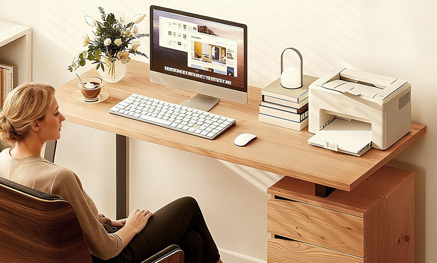 Image 12: HomCom Desk Selection: Stylish, Functional Workspace Solutions