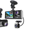 Image 3: Triple Channel Car Dash Cam with 32GB Card, 140-Degree Wide Angle