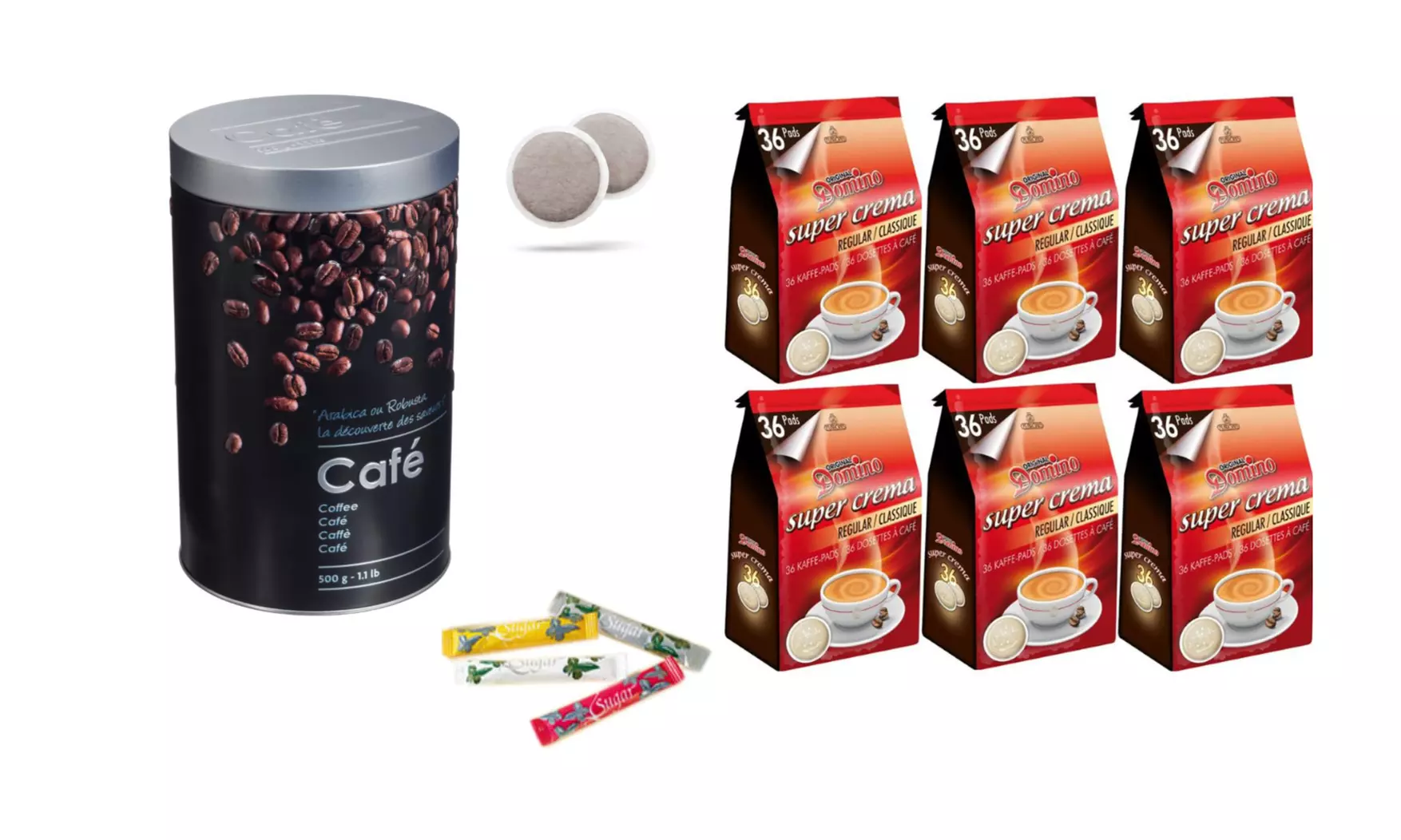 Lot de 216 dosettes café Domino compatibles pour machine Senseo - Primary Image