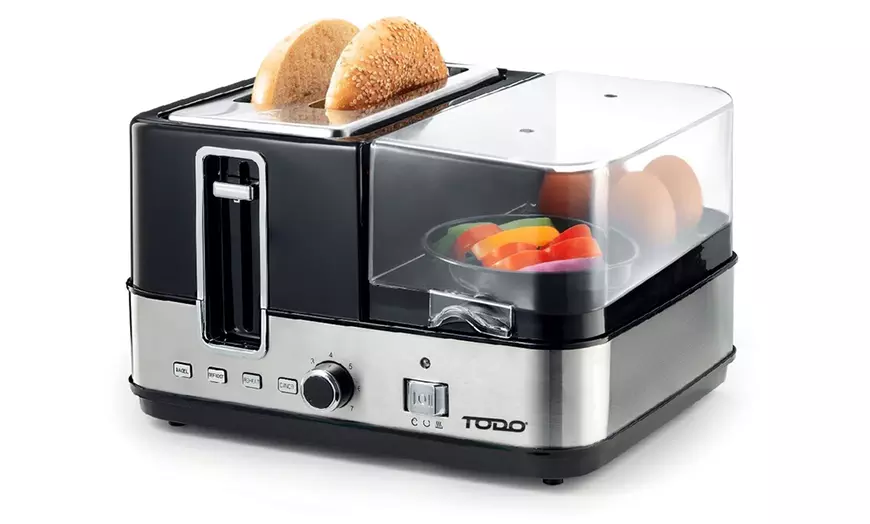 Image 3: TODO 1400W Breakfast Master Toaster Egg Cooker Grill