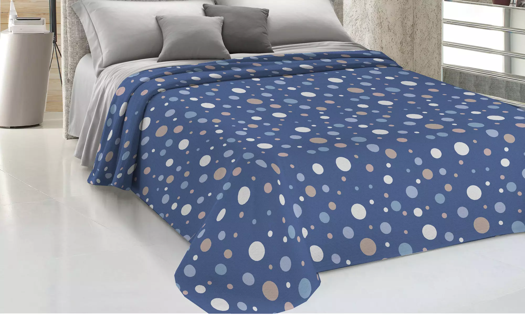 Copriletto primavera-estate in cotone