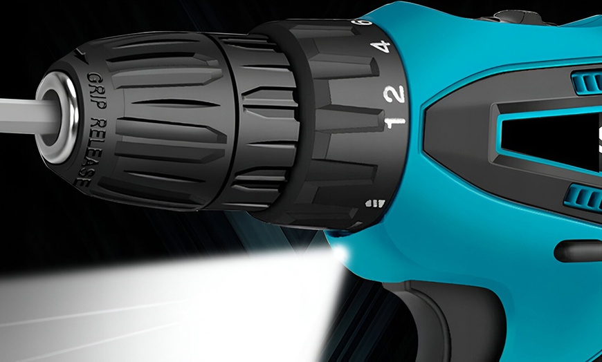 Image 4: Kit de taladro atornillador y amoladora eléctrica a batería de 18 V