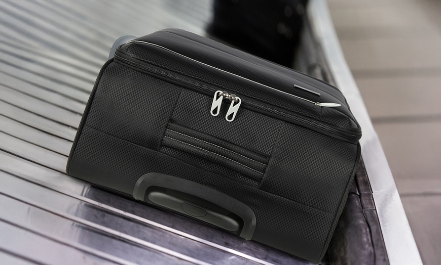 Image 13: Set of 3 Lightweight Luggage - 20'', 24'', 28'' Black Suitcases 