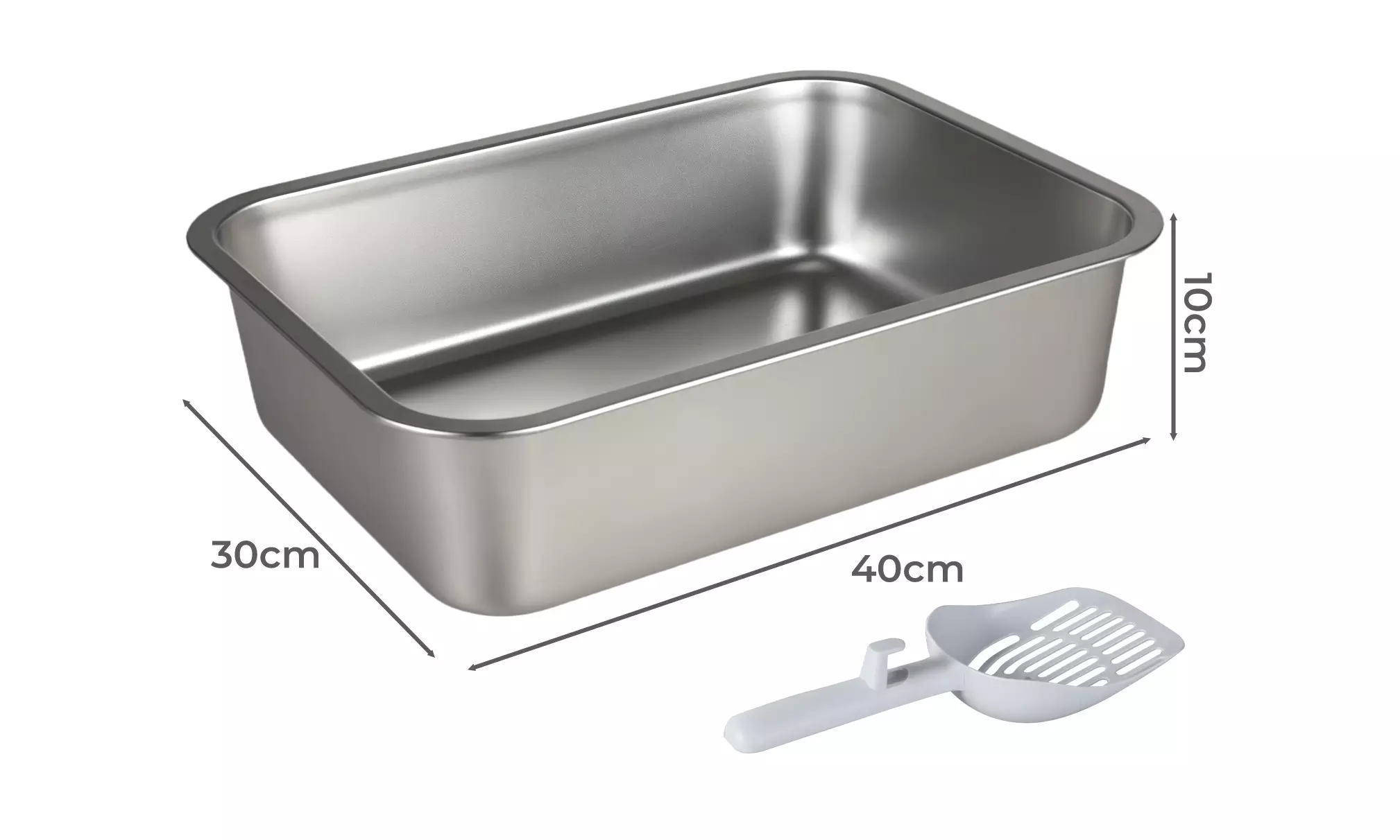 Skylos Stainless Steel Cat Litter Box Series