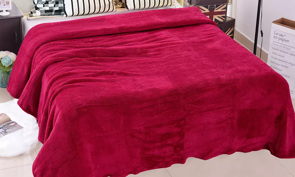 JML Soft Lightweight Plush Flannel Blanket for Bed/Sofa,King/Queen Size