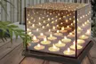 Lifa Living Glas-Teelichthalter mit 3D-Spiegeleffekt für 9 Teelichter - Second Medium