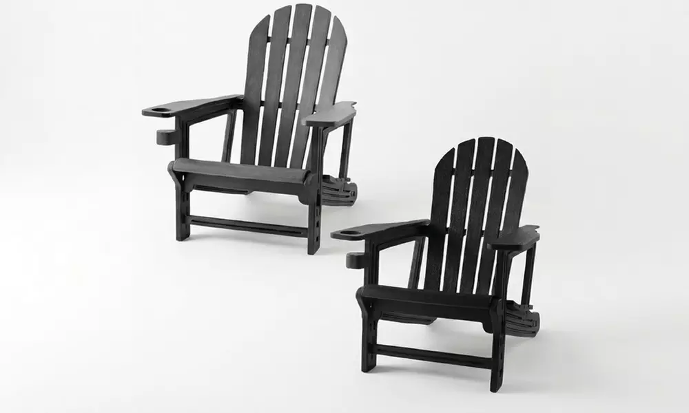 One or Two Adirondack Garden Lounge Chairs with Drinks Holder