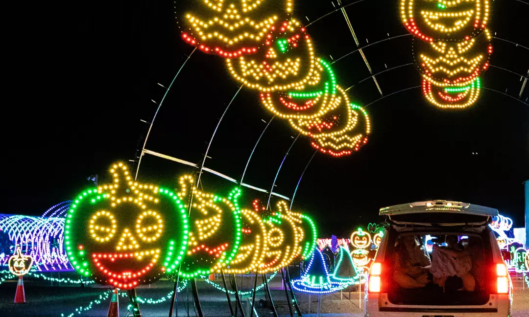 Drive Through a Spooky Light Show: Halloween Fun in South Jordan