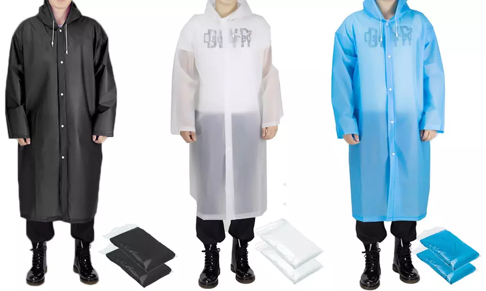 Poncho imperméable avec capuche, fermeture pression - Primary Image