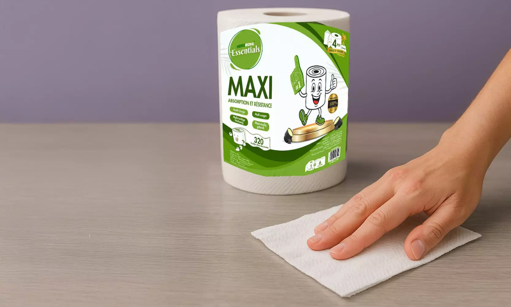 6 rollos de papel de cocina, Herzberg