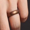 Image 4: 7 Pack Women's Silicone Wedding Bands Set Colorful Rubber Rings