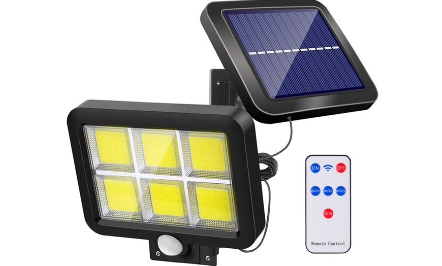 Image 2: Farolas de 120 led con panel solar de pared 