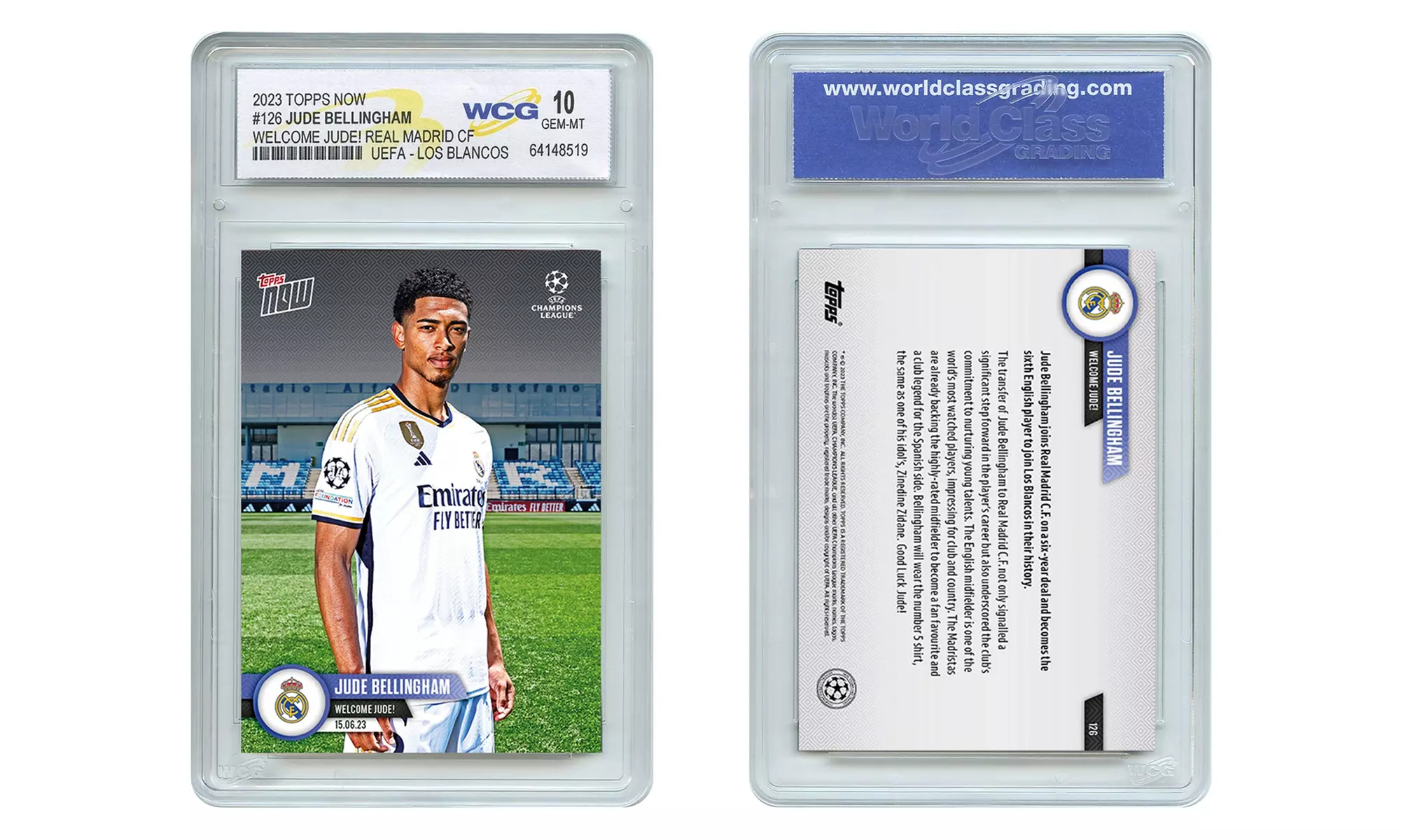 2023 Topps Now Jude Bellingham Real Madrid CF Soccer UEFA Los Blancos #126 GM 10 - Primary Image