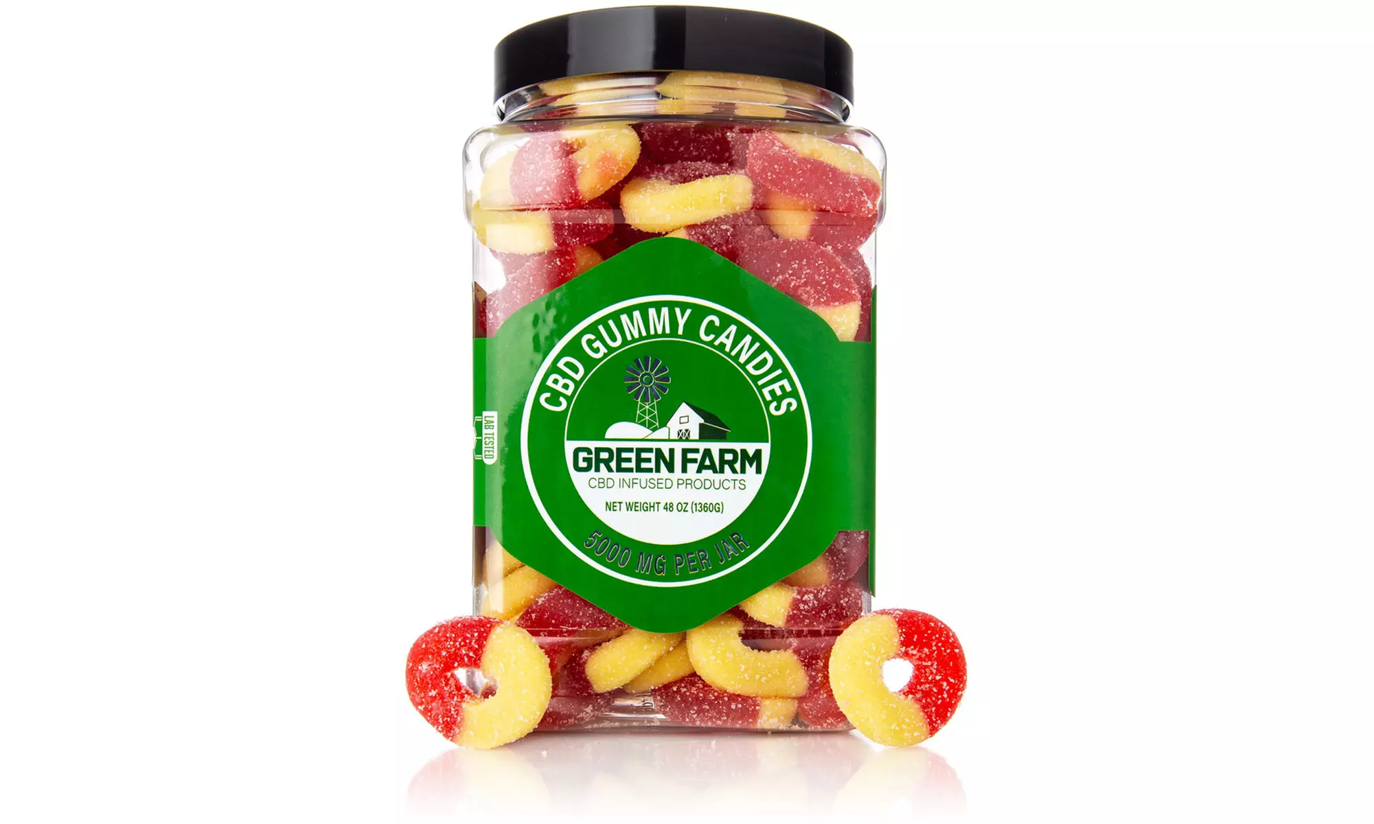 Fruit Flavored Gummies with 100% Organic CBD (500MG - 5000MG) from Green Farm