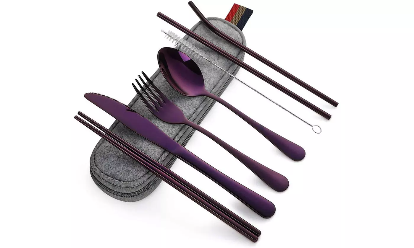 Portable Utensils Silverware Flatware Sets Travel Camping Cutlery Set