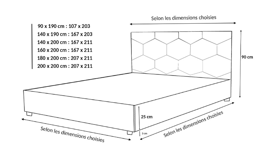 Image 15: Lit coffre Manhattan Simili cuir, matelas ''Cosmos'' en option