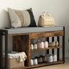 Image 13: HOMCOM Shoe Storage Bench with Padded Seat and Boot Shelf