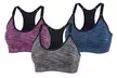 3-Pack Womens Padded Racerback Sports Bras Workout Yoga Bra - Second Medium