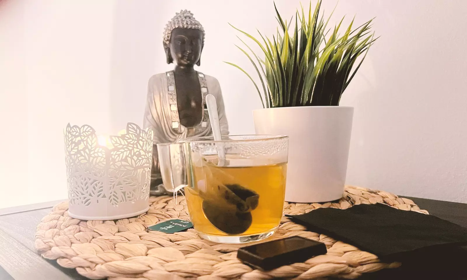 Head spa japonés en pareja con masaje de busto, chocolate y té