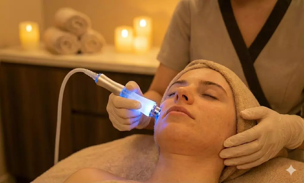 60-Min Diamond HydraFacial or Diamond Microdermabrasion + LED +Massage