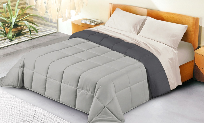 Image 6: Couette réversible en microfibre