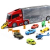 Image 6: CR1 Transporter Truck Carrycase Play Set with Toy Vehicles and Map