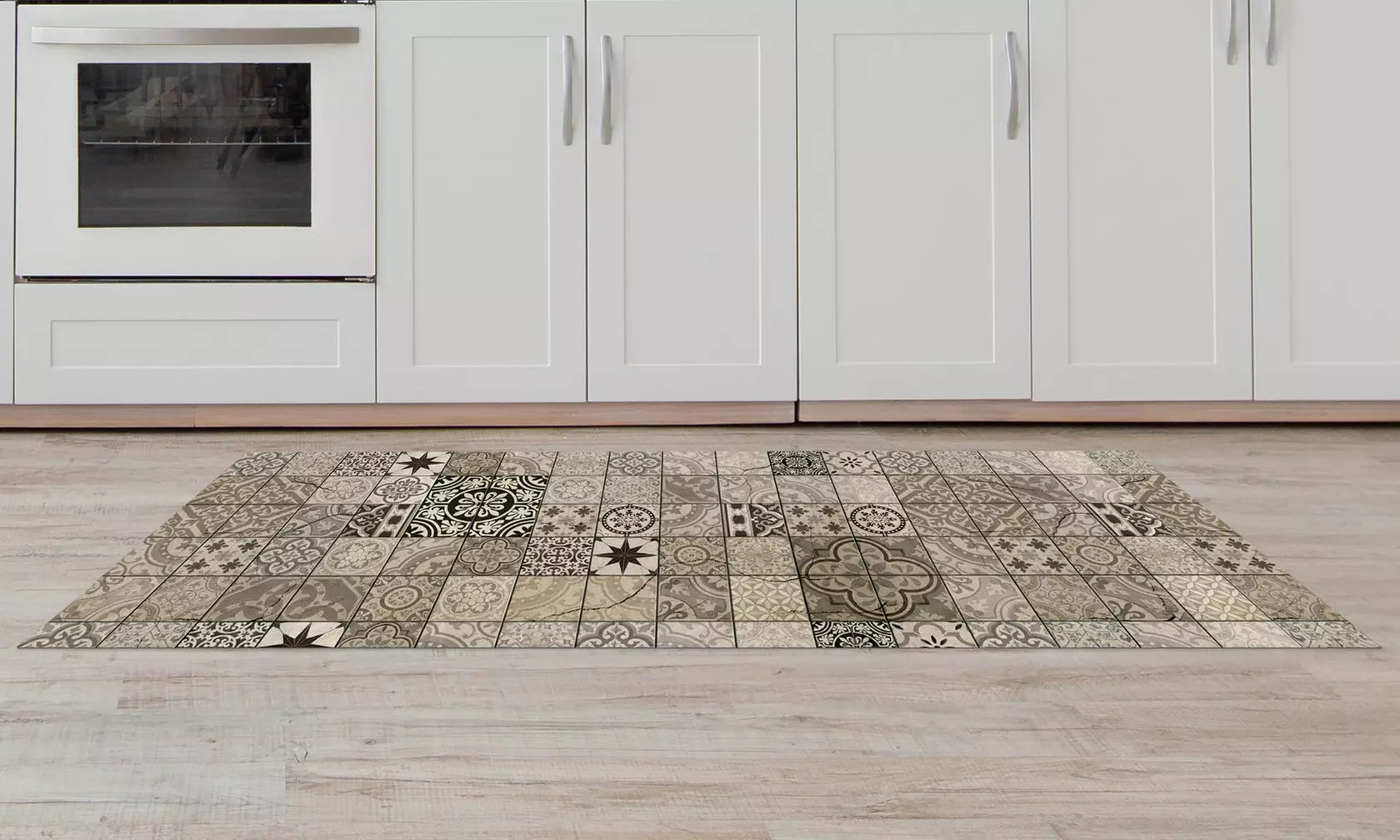 Non-Slip Kitchen Runner Rug with Digital Print