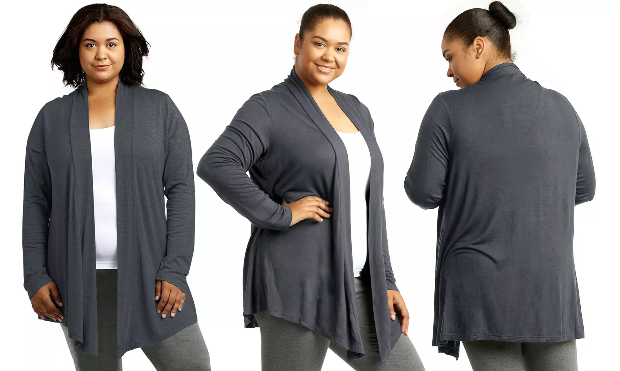 Women's Casual Long Sleeve Open Front Lightweight Drape Cardigan