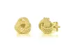 Italian Made 925 Sterling Silver Twist Love Knot Stud Earrings - Second Medium