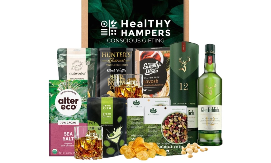 Image 10: Vegan Whiskey, Moet Champagne Vegan, Organic Nibbles Hamper & More