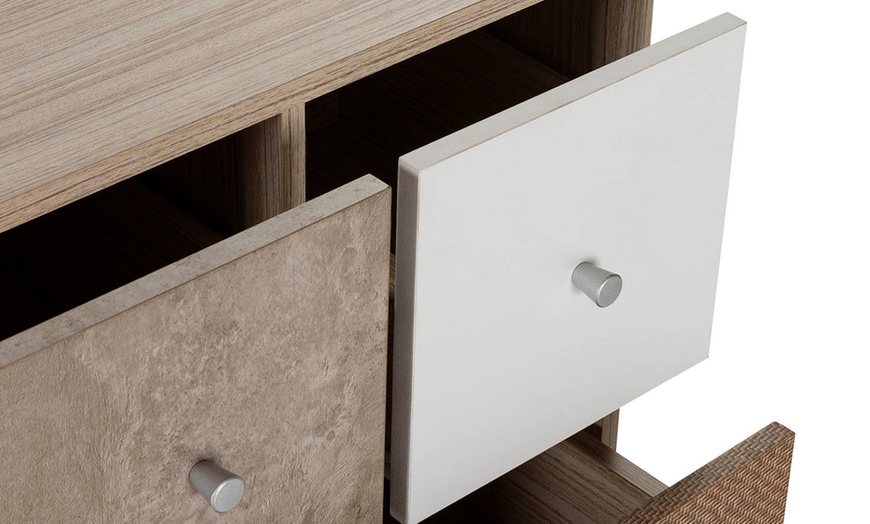 Image 4: Buffet Maia 2 portes et 4 tiroirs multicolore