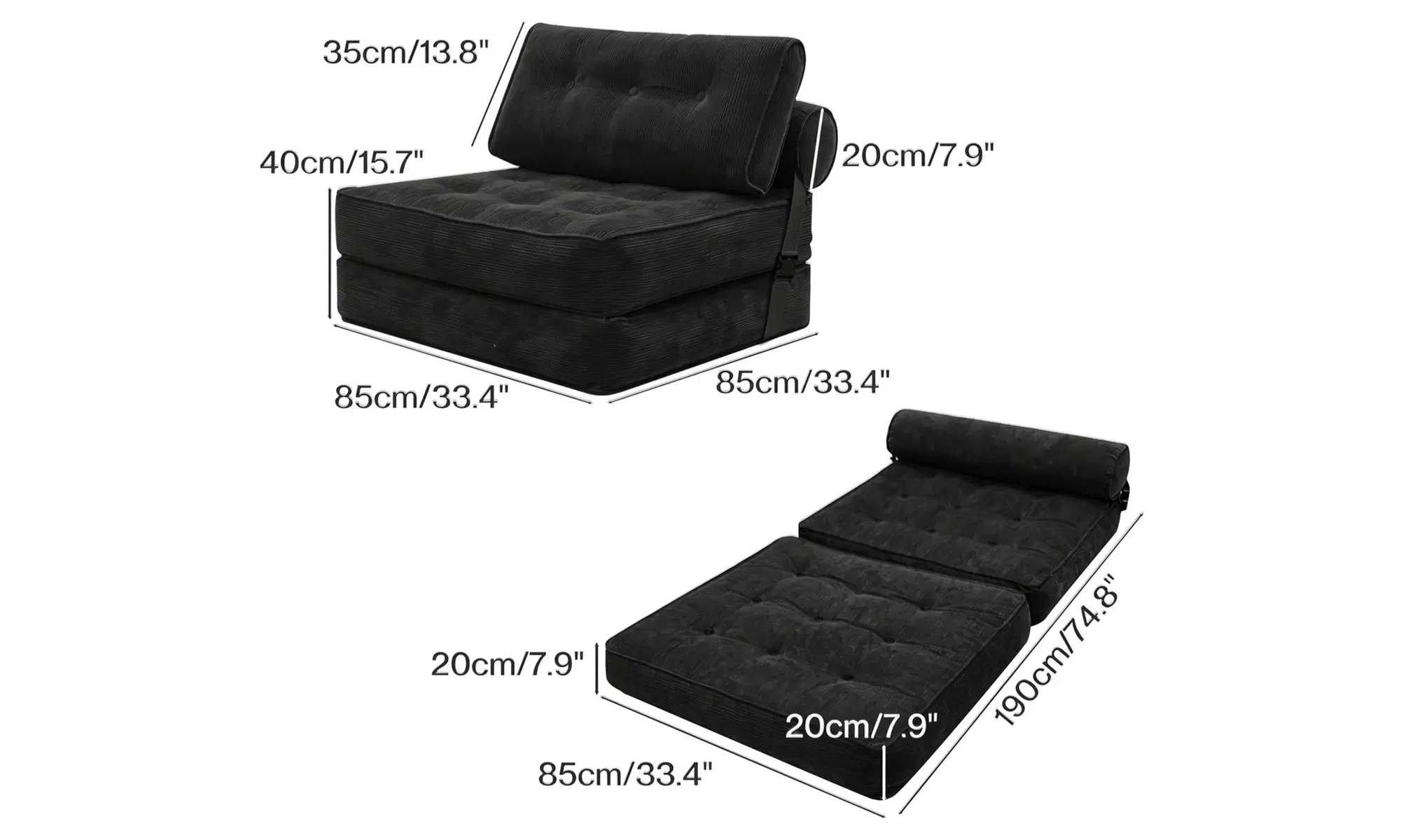 Levede Convertible Floor Sofa Bed