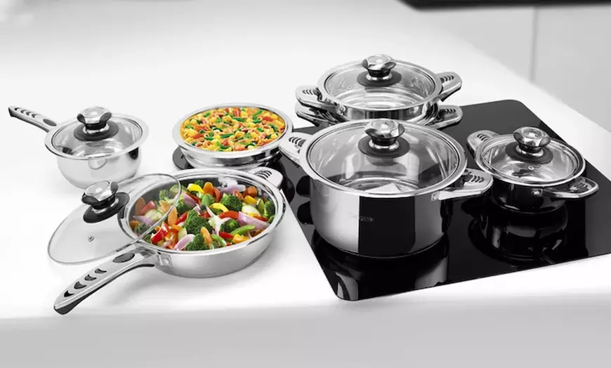 Image 1: Batteria di cucina da 16 o 18 pezzi Royalty Line